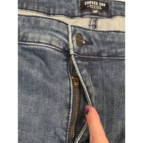 NYDJ Curves 360 Slim Straight Crop Side Slits Caliente | 28P NWT Athleisure - Picture 7 of 11